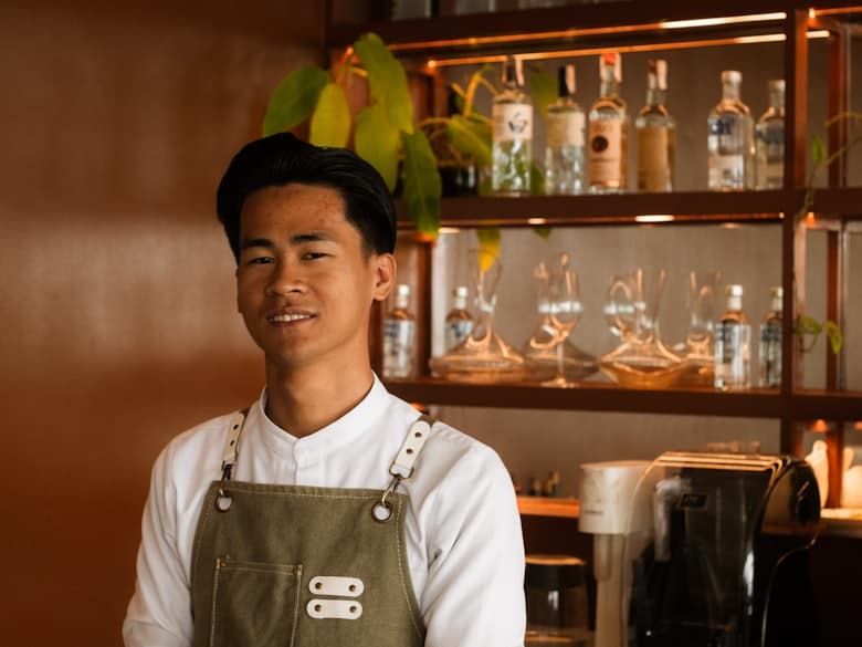 Bartender preparing a cocktail