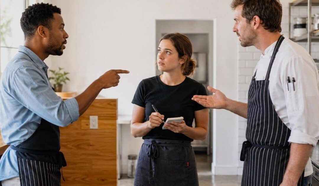 Restaurant employee experiencing early turnover due to conflicting instructions from two managers during training