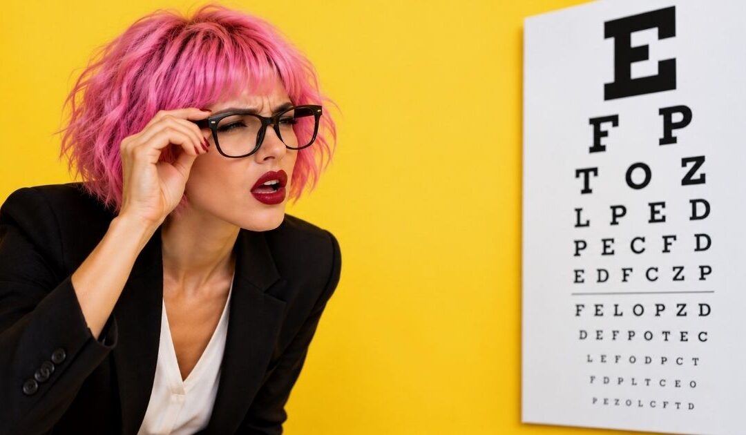 A woman reads an eye chart, representing how to identify an employee ready for management in a restaurant